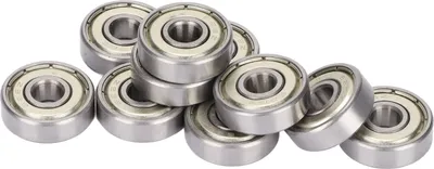 Imagen del producto de 10 unidades de rodamiento de bolas de ranura profunda, con doble protección, fabricado en acero, modelo 626Z, con un diámetro interior de 6 mm, un diámetro exterior de 19 mm y un ancho de 6 mm