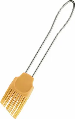 Immagine prodotto di Birkmann Silikonpinsel III Klein, Backpinsel, Küchenpinsel, Backzubehör, Silikon / Edelstahl, Orange, 18.5 cm, 421103