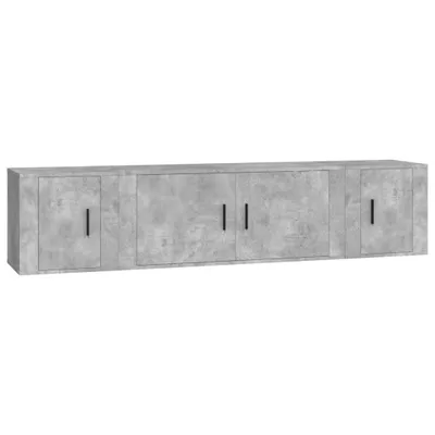 Produktbild von vidaXL 3-tlg. TV-Schrank-Set Betongrau Holzwerkstoff