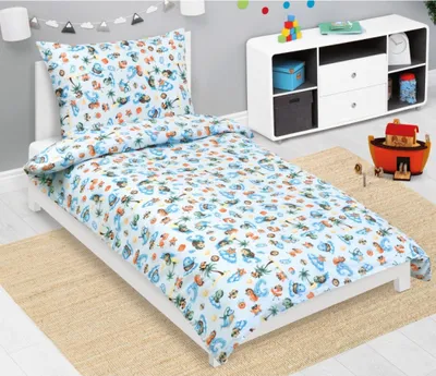 Produktbild von Junior Baumwolllaken - Blau - 140x200, 70x90