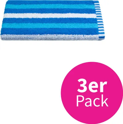 Produktbild von grace grand spa Gästetuch Active mit Streifenmuster Royalblau One Size