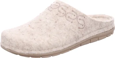 Produktbild von Rohde Damen Pantoffel Hausschuh weicher Filz Muster detailreich Rodigo-D 6187, Größe:40 EU, Farbe:Beige