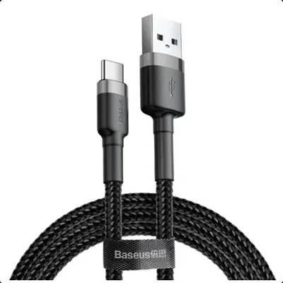 Produktbild von Baseus CATKLF-BG1 Handykabel Schwarz 1 m USB A USB C