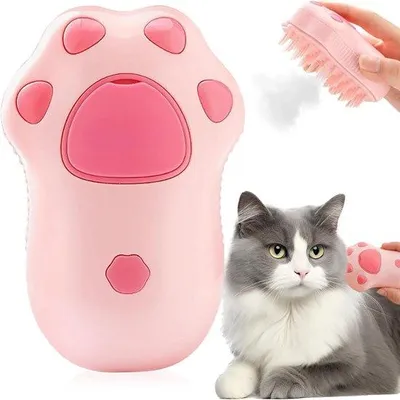 Produktbild von Famanu Katzenbürste 3-in-1 - Stoomreinigung, Bürsten und Massieren
