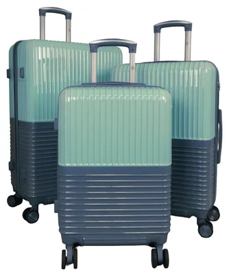 Produktbild von Hartschalen Trolley Set mit tollem Farbdesign Riga Minze-Dunkelblau Gr. M, L und XL