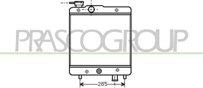 Produktbild von PRASCO FT119R001 Kühler Wasserkühler Motorkühler für FIAT Panda Schrägheck (141)
