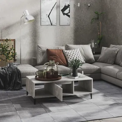 Produktbild von "2026 Aktion"Couchtisch - CLORIS - Wohnzimmertisch - Robust und langlebig - Betongrau 103,5x60x35 cm Holzwerkstoff - DEMöbel7079949