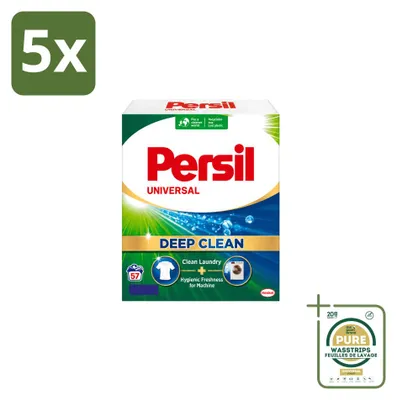 Produktbild von 5 x Persil Universal Waschpulver für weiße Wäsche - Vorratspackung - 5 Stücke