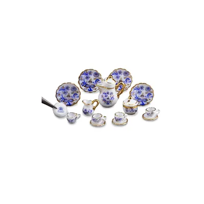 Produktbild von Miniatur Kaffeeservice Zwiebel Gold, 15-tlg., Porzellan, Sammlerstück