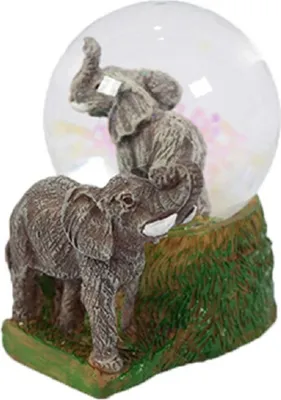 Produktbild von Glitzerkugel Elefant, Schneekugel Tier Tiere Schneekugeln Wildtier Elefanten