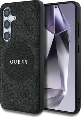 Zdjęcie produktu dla Guess 4G Round Patch Classic Logo MagSafe - Etui do Samsung Galaxy S25 (czarny)