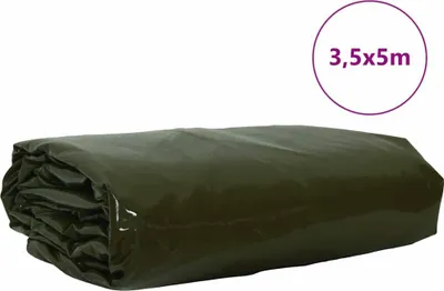 Obrázek produktu pro vidaXL Plátno, 650 g/m², olivově zelené barvy, rozměry 3,5 x 5 m, s PVC povrchovou úpravou