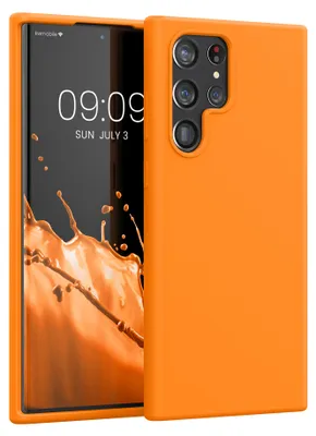 Produktbild von kwmobile Handyhülle für Samsung Galaxy S22 Ultra Hülle - Case Silikon - Kabelloses Laden - Schutzhülle Cover in Fruity Orange