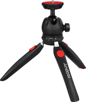 Produktbild von Andoer Mini-Tischstativ-Stativ-Telefon-Kamerastativ Abnehmbarer Kugelkopf mit 1/4-Zoll-Befestigungsschraube fuer DSLR / Mirrorless-Kameras DV-LED-Licht