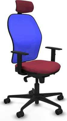 Immagine prodotto di Sedia da ufficio con poggiatesta Piqueras y Crespo 1D036N2 Rosso granato