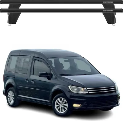 Produktbild von Menabo Dachträger Grundtäger für VW Caddy life 2015-2020 75kg Alu Schwarz 2 tlg