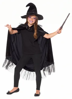 Produktbild von Schwarze Hexe Set Karneval Faschingskostüm Kinder