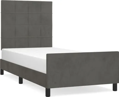Obrázek produktu pro vidaXL Rám postele bez matrace tmavě šedý 90x200 cm sametový