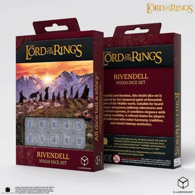 Productafbeelding van De Heer der Ringe: Rivendell 10xD6 dobbelsteen set - Steen