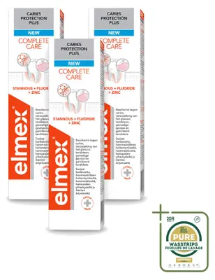 Productafbeelding van 3 x Elmex Caries Protection Plus Complete Care tandpasta, 75 ml - Voorraadverpakking - 3 stuks