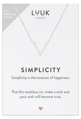 Imagen del producto de Cadena de plata con tarjeta SIMPLICITY