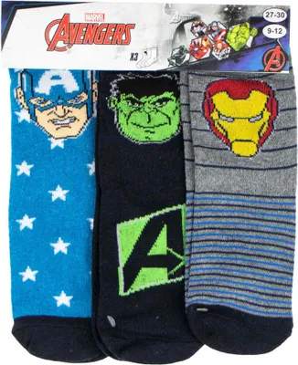 Produktbild von Marvel Avengers Socken 3 Paar Uni Kinder Iron Man Hulk Captain America