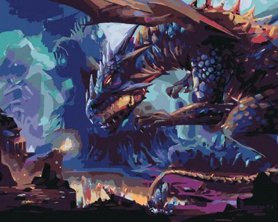 Produktbild von Zuty - Malen nach Zahlen - DRACHENPLANET, 40x50 cm, mit Keilrahmen (bereits gespannt)