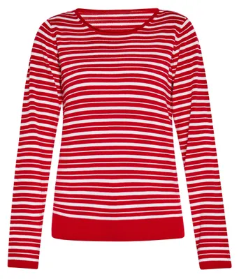 Image de Pull Mutha pour femme - rouge et blanc, taille L