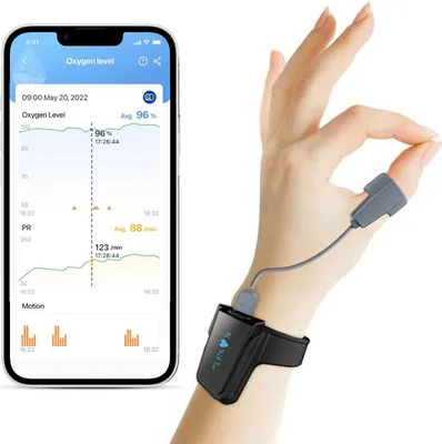 Produktbild von ViATOM Pulsoximeter mit Bluetooth Finger und Handgelenk Sauerstoffsättigung Messgerät