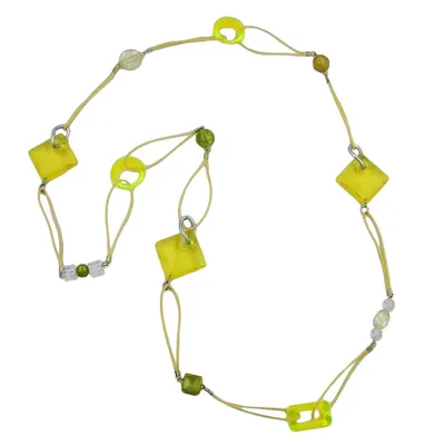 Produktbild von Kette zitronen-gelb oliv-hell gelb 100 cm