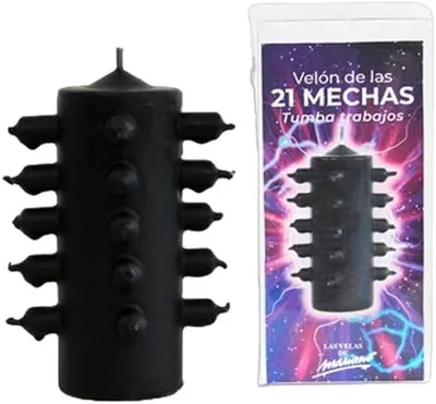 Obrázek produktu pro Černá svíčka se 21 knoty