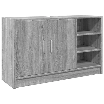 Produktbild von Waschbeckenunterschrank Grau Sonoma 90x29x55 cm Holzwerkstoff