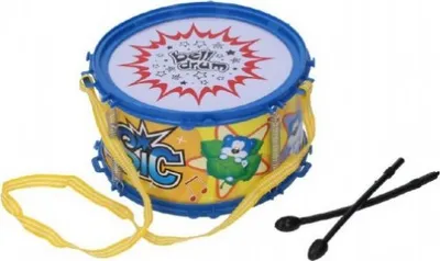 Produktbild von Musikinstrument Trommel für Kinder mit 2 Trommelstöcken und Gurt, 16 x 9 cm