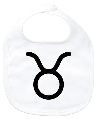 Produktbild von Huuraa Baby Lätzchen Stier Sternzeichen Zeichen White Klettverschluss  Baumwolle Latz Geschenkidee