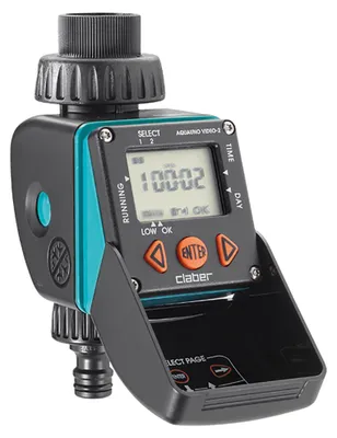 Productafbeelding van Claber Aquauno Video-2, digitale bewateringstimer, 1439 minuten, zwart, groen, oranje, 1 stuk