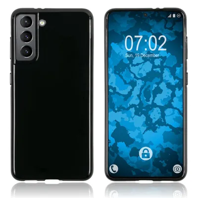 Produktbild von PhoneNatic Case kompatibel mit Samsung Galaxy S21 - schwarz Silikon Hülle crystal-case Cover