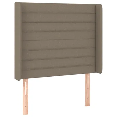 Produktbild von vidaXL Kopfteil mit Ohren Taupe 103x16x118/128 cm Stoff