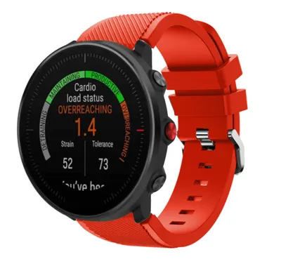 Produktbild von Strap-it Polar Vantage M Twill Silikonarmband (Rot)