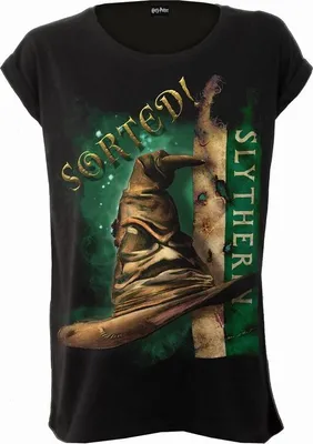 Produktbild von Harry Potter T-Shirt Damen Slytherin Hat schwarz XXL