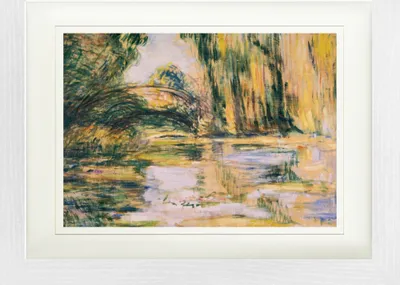 Produktbild von Claude Monet Gerahmtes Bild Mit Edlem Passepartout | Wand-Bilder | Im Bilderrahmen - Seerosenteich: Die Brücke, 1899 (30 x 40 cm)