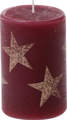 Produktbild von Weihnachtskerzen Stumpenkerze "Multistern" Altrot 100/68 mm