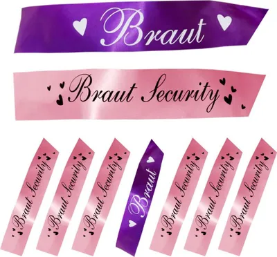 Produktbild von Oblique Unique Schärpe Braut + Braut Security Set JGA Hen Party be lila rosa