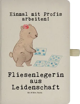 Produktbild von Mr. & Mrs. Panda Skizzenbuch Fliesenlegerin Leidenschaft - Transparent - Geschenk, Adressbuch, Kladde, Spruch, Beruf, Witzig, notizbuch, Tagebuch, Journal, A5 Kariert