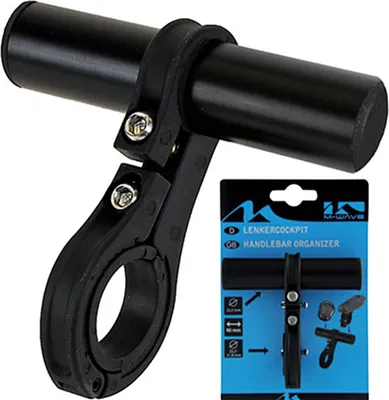 Obrázok produktu pre organizér na riadidlách organizér na riadidlách svetlomet/počítač na bicykel 22,2 mm čierny