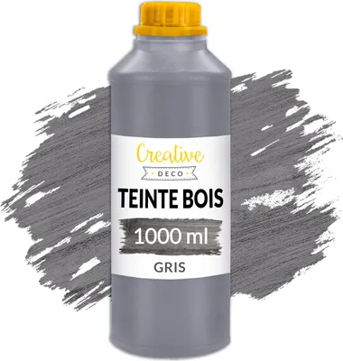 Image de Creative Deco Teinte Bois Gris 1L - Teinture Bois à Séchage Rapide