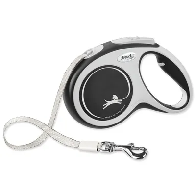 Zdjęcie produktu dla Flexi New Comfort M Tape 5 m, Pies, Chowany przewód, Czarny, Taśma, 25 kg, Monochromatyczny