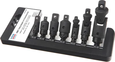 Immagine prodotto di Set adattatore bussola per avvitatore, snodo cardanico in Cr-Mo, esagonale adattatore avvitatore a impulsi,7 pezzi Hbm Machines Olanda