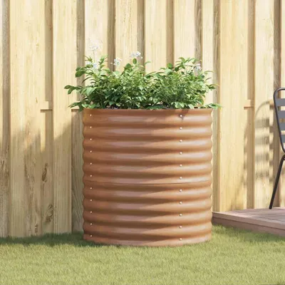 Zdjęcie produktu dla Maison Exclusive – podwyższona grządka brązowa 80 x 80 x 81 cm stal