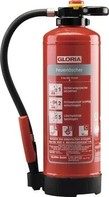 Produktbild von Feuerlöscher Gloria PH 6 Pro Pulver Brandklasse 43A 233B 6 kg