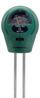 Obrázek produktu pro Vulpes Goods Měřič půdní vlhkosti, pro rostliny, 3 v 1, měřič vlhkosti pro zahradnictví, pH Light, květiny, rostliny, testování půdy